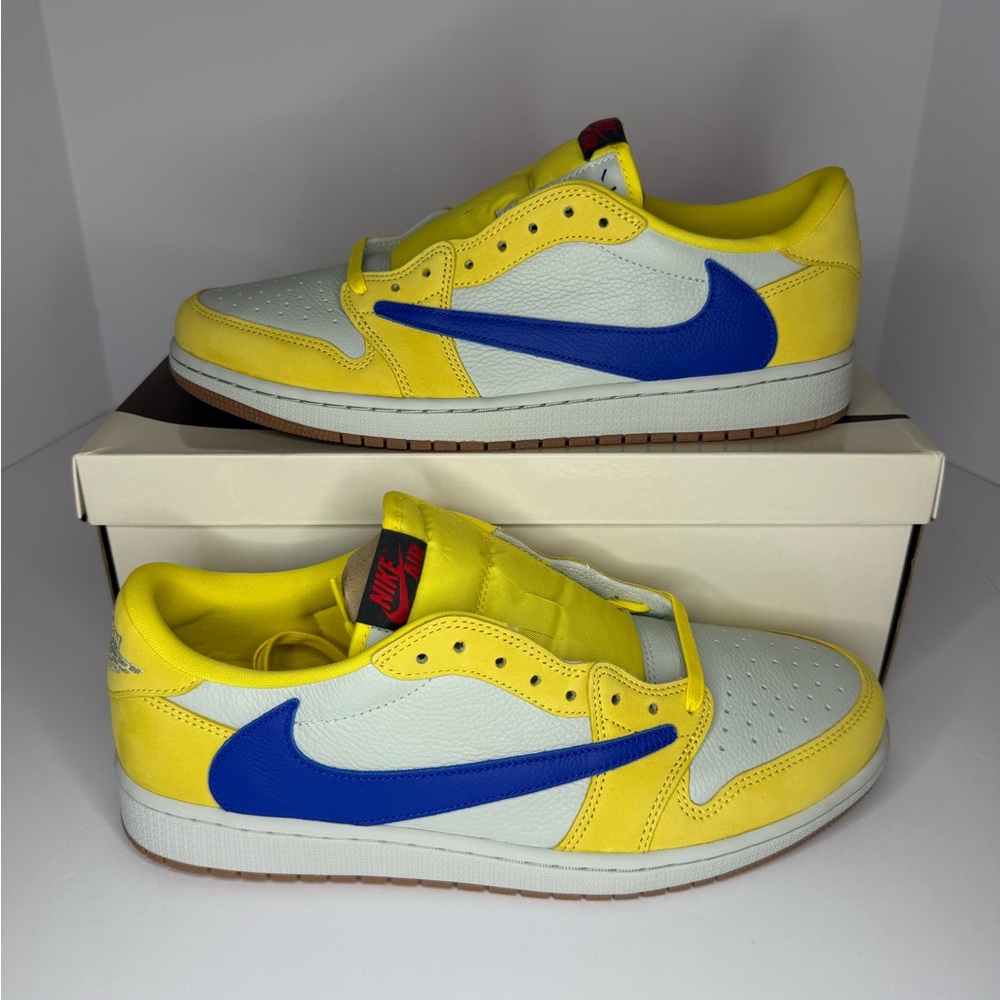 Jordan 1 Low Travis Scott Canary – W14 / M12.5 – DS – OG All